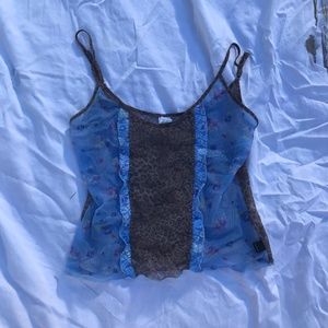 Vintage Y2K Sheer Spaghetti Strap Camisole